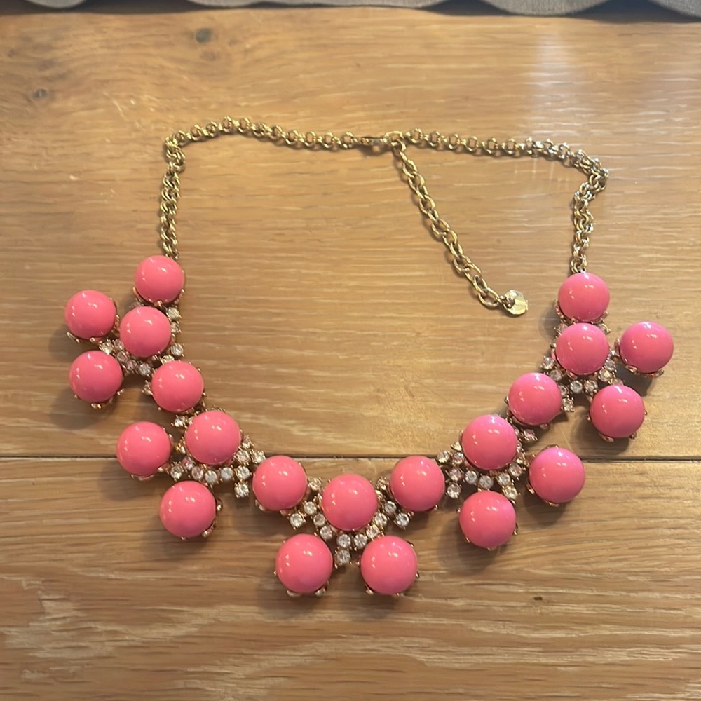 Pink and rhinestone necklace